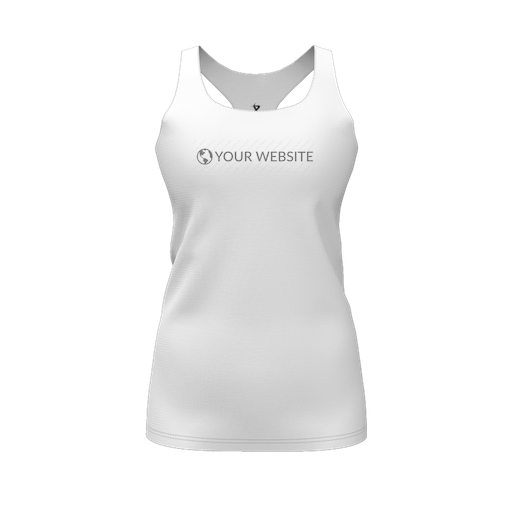 [FT0TRBWH-FYS-LOGO2] Decker Racerback Tank Top (Female Youth S, White, Logo 2)